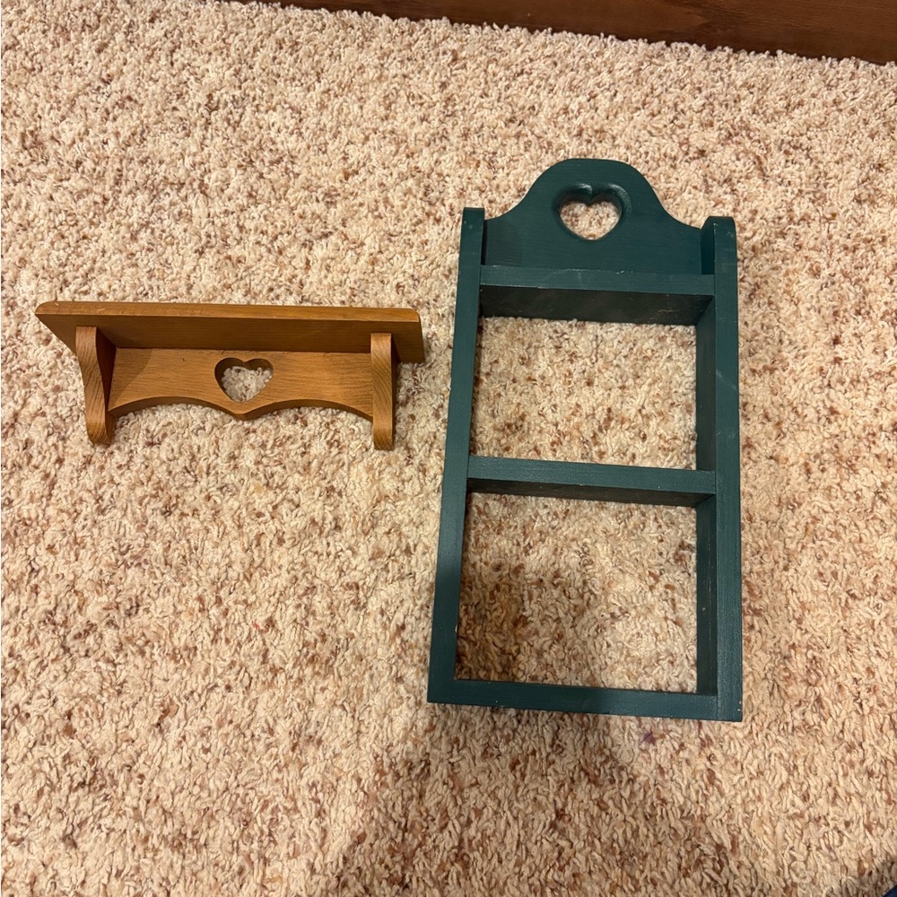 Vintage Mini Heart Shelves